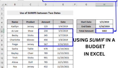 Using SumIf in a Budget in Excel